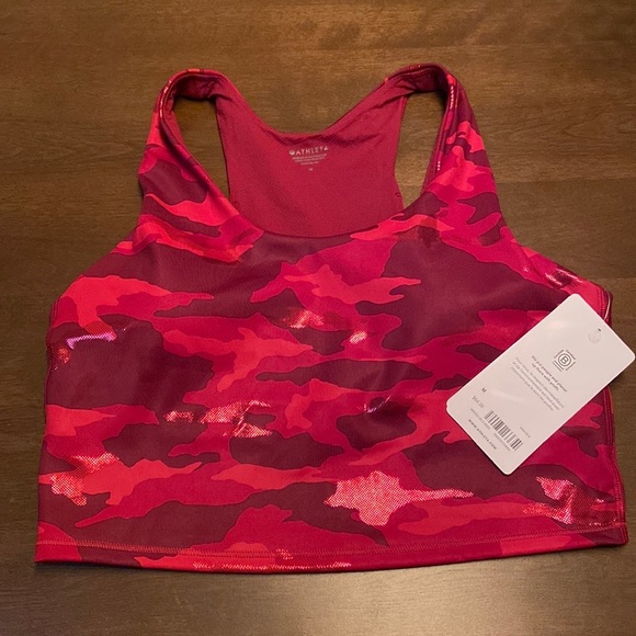 Set Of Athleta Elation Train Printed 7/8 Tight And Ultimate Printed Crop A-C Top - Picture 3 of 7